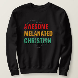 Fantastisk Melanated Christian Lång Ärmad Tröja