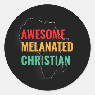 Fantastisk Melanated Christian Runt Klistermärke