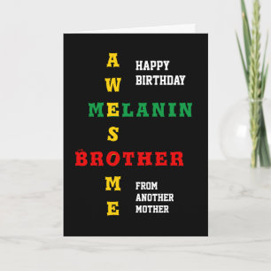 Fantastisk Melanin Brother en annan Mor-födelsedag Kort