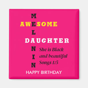 FANTASTISK MELANIN DAUGHTER Christian Birthday Magnet