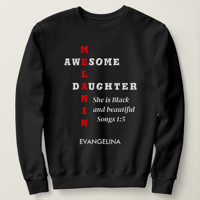 FANTASTISK MELANIN DAUGHTER Christian T Shirt (Design framsida)