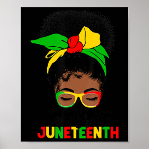 Fantastisk Messy Bun Junetelfte firandet 1865 juni Poster
