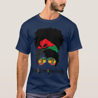 Fantastisk Messy Bun Junetelfte firandet 1865 juni T Shirt