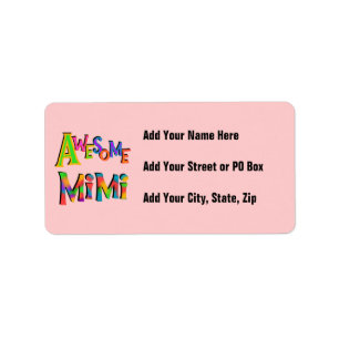 Fantastisk Mimi T-tröjor och presenter Adressetikett