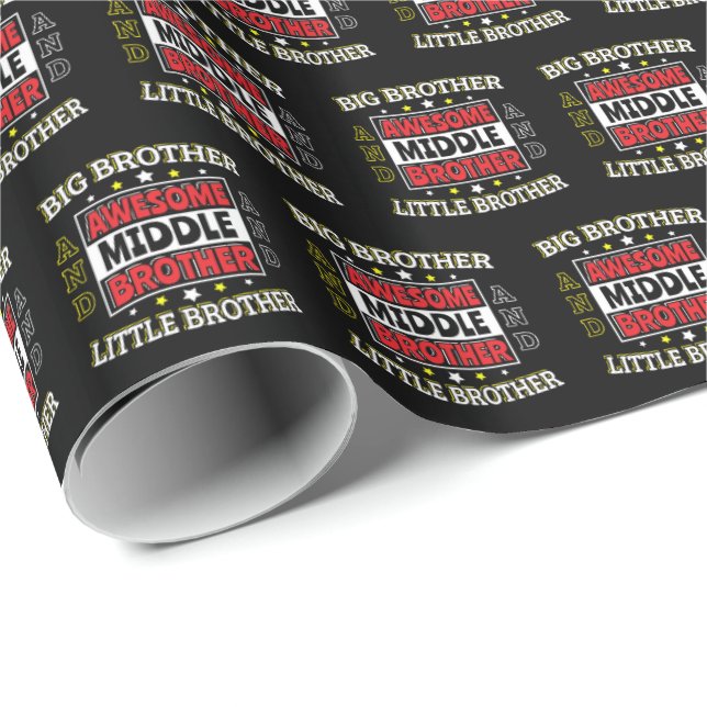 Fantastisk Mitten Brother - är Big and Little Presentpapper (Rullad Hörn)