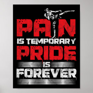 Fantastisk MMA Smärta Är Tillfällig Kickboxning Poster