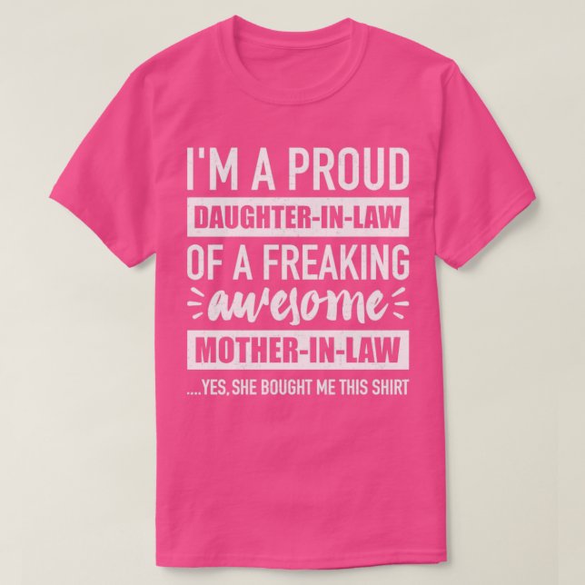 Fantastisk moderinlaw, stolt döttrar t shirt (Design framsida)