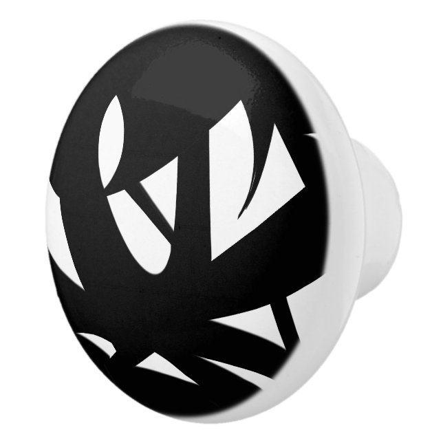 Fantastisk Modern Art Black and White Knopp (Höger)