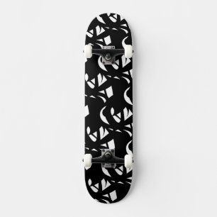Fantastisk Modern Art Black and White Mini Skateboard Bräda 18,5 Cm