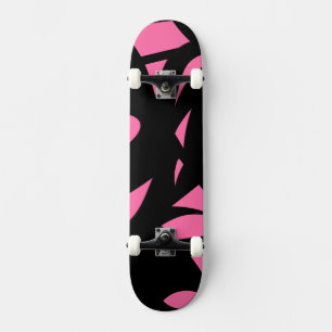 Fantastisk Modern Art Rosa/svart Mini Skateboard Bräda 18,5 Cm