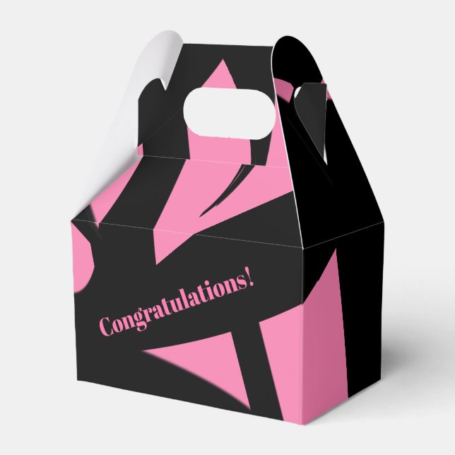 Fantastisk Modern Art Rosa/svart Presentaskar (Framsidan Sidan)