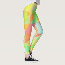 Fantastisk Modern Geometrisk Flerfärgad Mönster Leggings