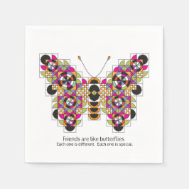 Fantastisk Monarch Butterfly Quilt Mönster Napkins Pappersservett