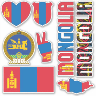 Fantastisk Mongoliets nationella symboler Klistermärken