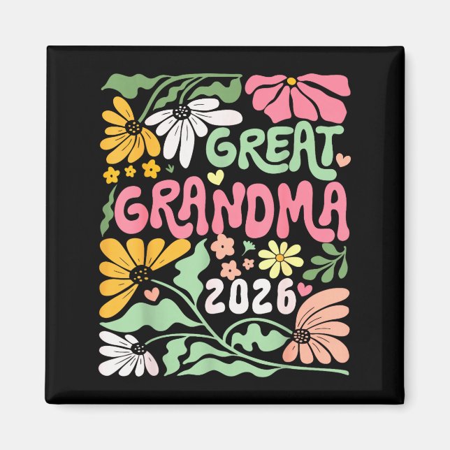 Fantastisk Mormor Est. 2026 Uppflyttad Till Fantas Magnet (Framsidan)