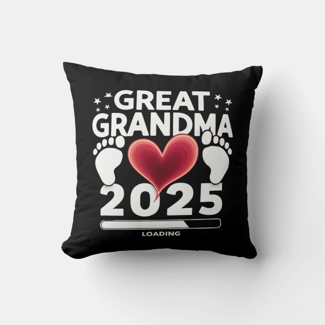 Fantastisk mormor Lastar 2025 Graviditetsannonseri Kudde (Framsida)