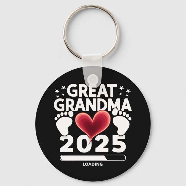 Fantastisk mormor Lastar 2025 Graviditetsannonseri Nyckelring (Framsida)