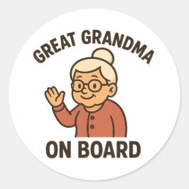 Fantastisk Mormor Ombord Runt Klistermärke