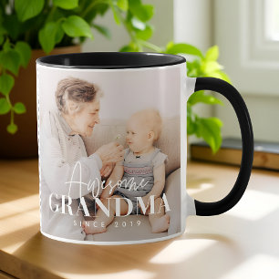 Fantastisk Mormor Sedan 20XX Enkel Elegant Foto Två-Tonad Mugg