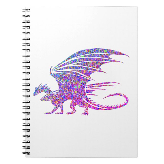 Fantastisk Mosaic Dragon Anteckningsbok (Framsidan)