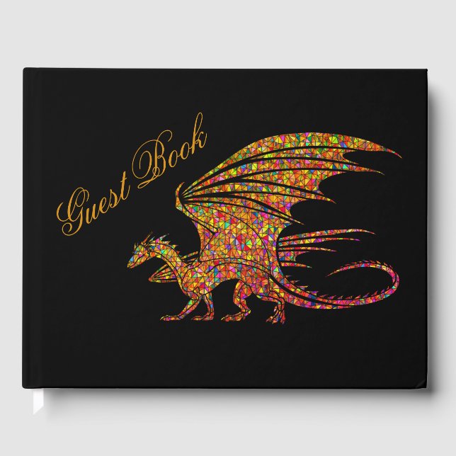 Fantastisk Mosaic Dragon Gästböcker (Framsida)