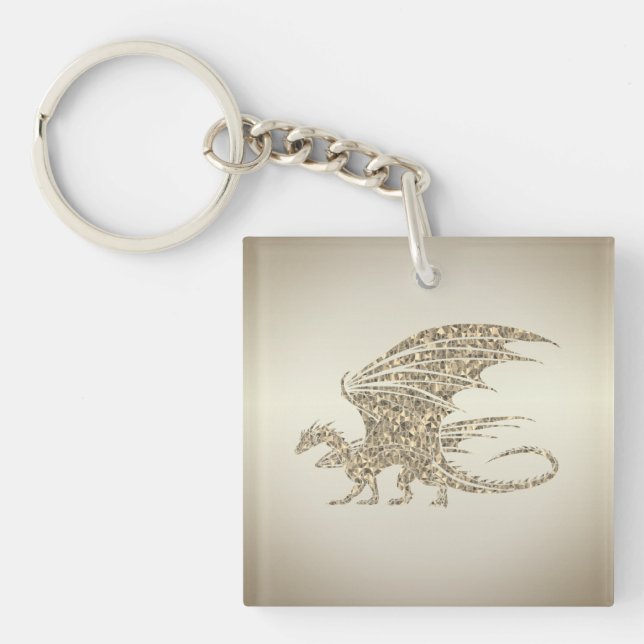Fantastisk Mosaic Dragon Golden (Framsidan)