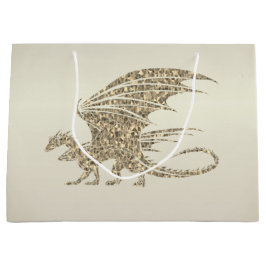 Fantastisk Mosaic Dragon Golden