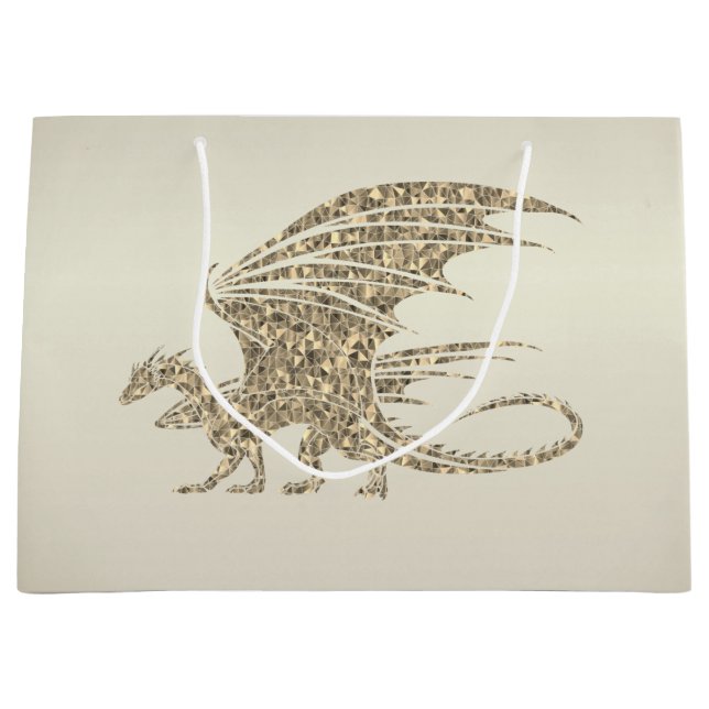 Fantastisk Mosaic Dragon Golden (Framsidan)