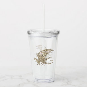 Fantastisk Mosaic Dragon Golden Take Away Mugg