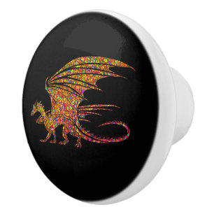 Fantastisk Mosaic Dragon Knopp