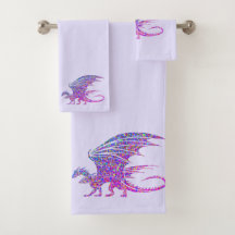Fantastisk Mosaic Dragon Lila