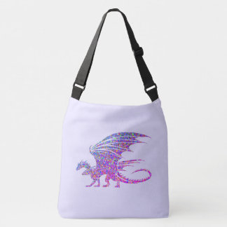 Fantastisk Mosaic Dragon Lila accent Tote Bag Axelväska