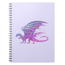 Fantastisk Mosaic Dragon Lila Anteckningsbok
