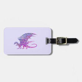 Fantastisk Mosaic Dragon Lila Bagagebricka