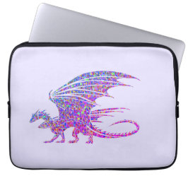 Fantastisk Mosaic Dragon Lila Laptop Fodral