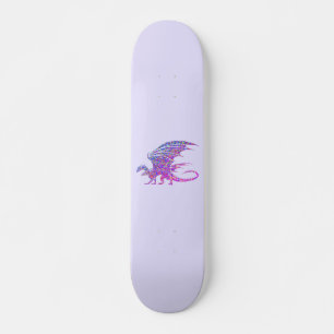 Fantastisk Mosaic Dragon Lila Mini Skateboard Bräda 18,5 Cm