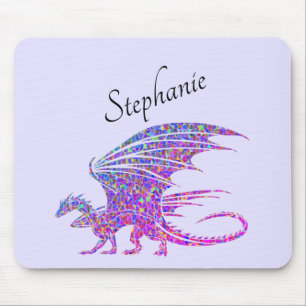 Fantastisk Mosaic Dragon Lila Personal Musmatta