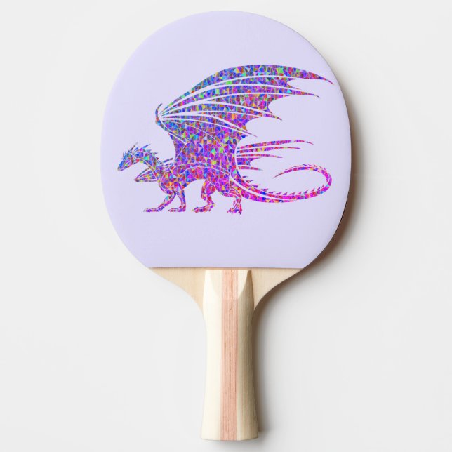 Fantastisk Mosaic Dragon Lila Pingisracket (Framsidan)