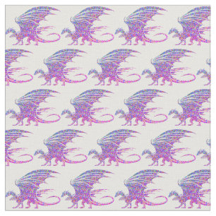 Fantastisk Mosaic Dragon Lila Tyg
