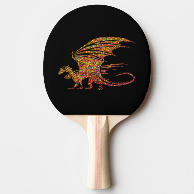 Fantastisk Mosaic Dragon Pingisracket (Framsidan)
