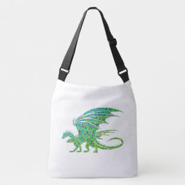 Fantastisk Mosaic Grönt Dragon Axelväska