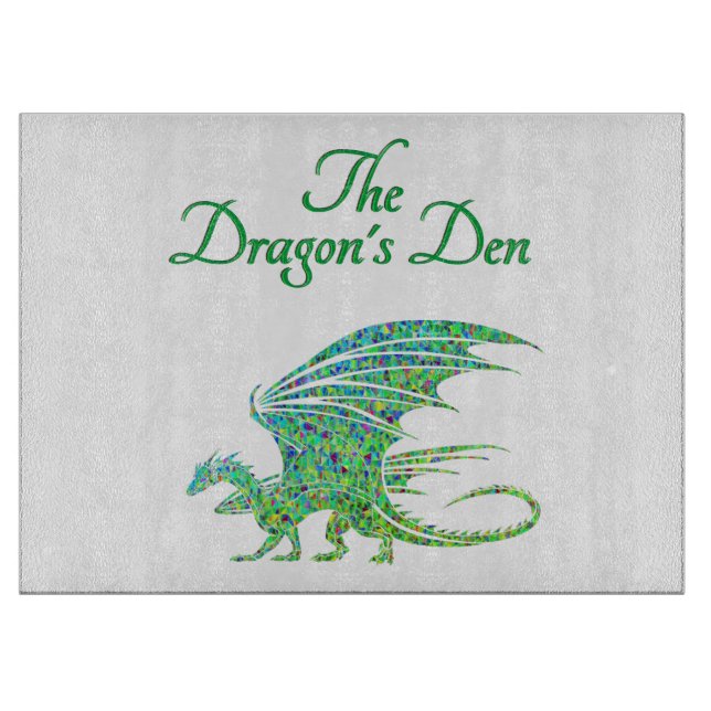 Fantastisk Mosaic Grönt Dragon Personal Glass (Framsidan)