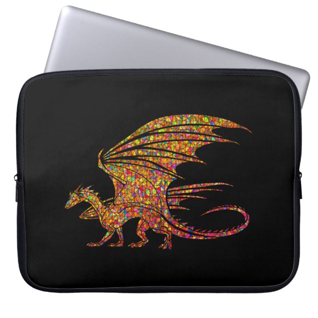 Fantastisk mosaikdrake  laptop fodral (Framsidan)