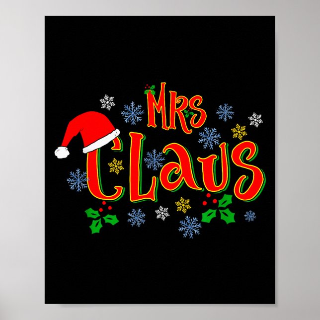 Fantastisk Mrs Claus juldesign för kvinnor Holid Poster (Framsidan)