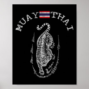 Fantastisk Muay Thai Kickboxning Tiger - Herr & Da Poster