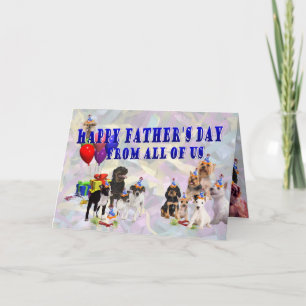 Fantastisk Multi-Red Lycklig Far's Day Card Kort