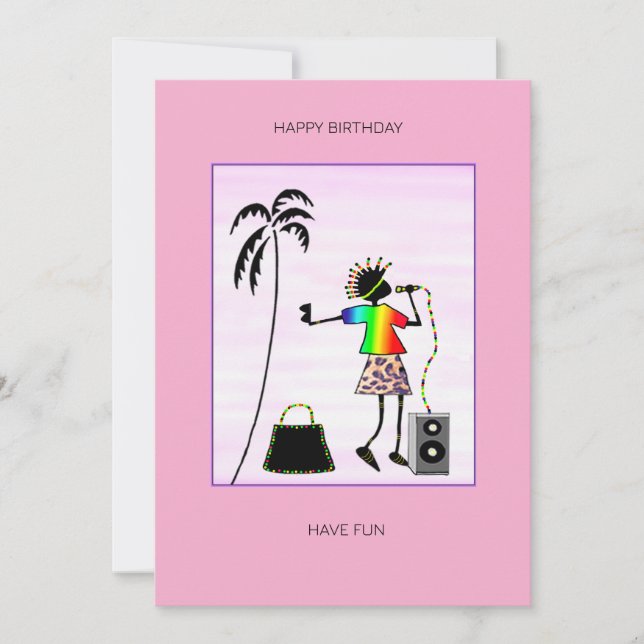 Fantastisk Music Star Birthday Kort (Framsida)