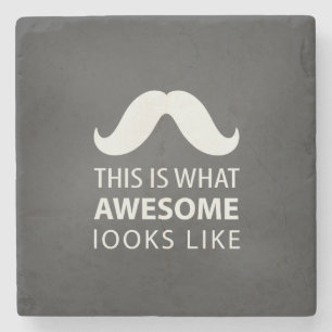 Fantastisk Mustasch Stenunderlägg