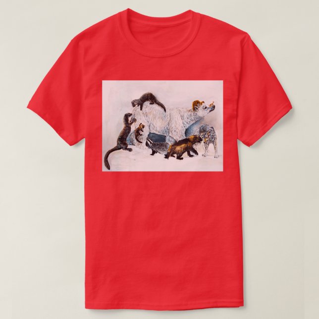 Fantastisk Mustelids T Shirt (Design framsida)
