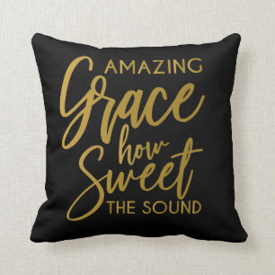 Fantastisk nåd hur sött den solida andlig kudder kudde